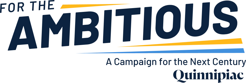 Quinnipiac For the Ambitious campaign logo